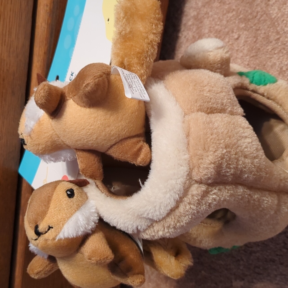 Log and Squirrels.  Dog Toy. 2 SQUIRRELS LOWERED. Sale